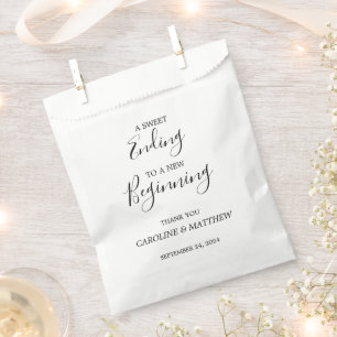 Sachets En Papier Fin douce à un nouveau début merci mariage