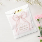 Sachets En Papier First Holy Communion Gold Cross Pink Bow (Scellé)