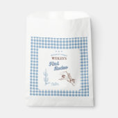 Sachets En Papier First Rodeo Cowboy Blue Plaid 1st Birthday Party (Devant)