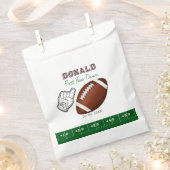 Sachets En Papier First Year Down Football Birthday  (Coupé)