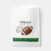 Sachets En Papier First Year Down Football Birthday  (Devant)