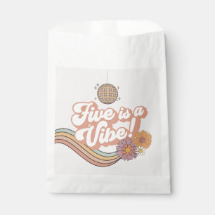 Sachets En Papier Five est une Vibe 5e anniversaire plaques de fête