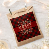 Sachets En Papier Flacon de neige Plaid Joyeux Noël (Coupé)