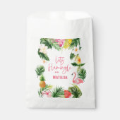 Sachets En Papier flamant jaune rose fleuri tropical élégant (Devant)