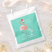 Sachets En Papier Flamant rose de Noël Bonnes Fêtes faveur sac (Coupé)
