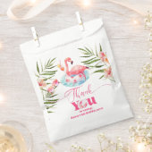 Sachets En Papier Flamant rose piscine fête fille rose (Coupé)