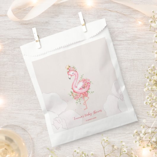 Sachets En Papier Flamant rose rose C'est un Baby shower fille (Coupé)
