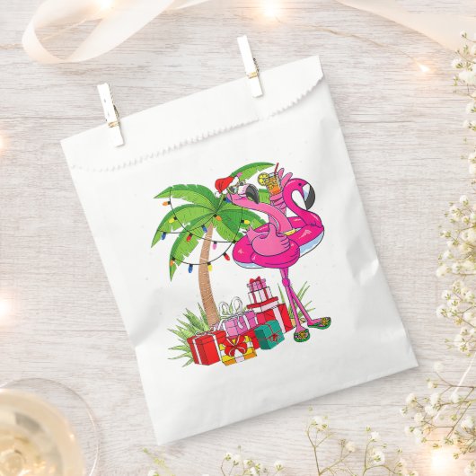 Sachets En Papier Flamant rose rose Tropical Noël En Juillet Été Pa (Coupé)
