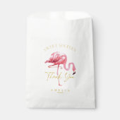 Sachets En Papier Flamant rose tropical Sweet 16 Merci ID922 (Devant)