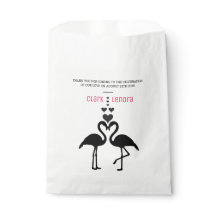 Flamants roses simples noir et blanc Mariage