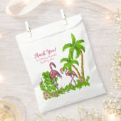 Sachets En Papier Flamants roses tropicaux et fleurs privilégient le (Coupé)