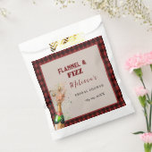 Sachets En Papier Flanelle et fizz, douche de mariée rouge et noire  (Scellé)