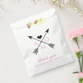 Sachets En Papier Flèches rustiques Monogramme Favoriser Sac (Scellé)