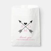 Sachets En Papier Flèches rustiques Monogramme Favoriser Sac (Devant)