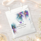 Sachets En Papier Fleur Abstraite Turquoise violette (Coupé)