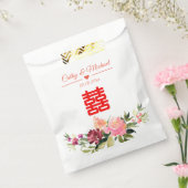 Sachets En Papier Fleur aquarelle double bonheur mariage chinois (Scellé)
