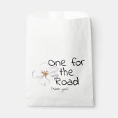 Sachets En Papier Fleur blanche moderne, Un pour la route, merci (Devant)