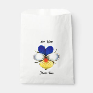 Sachets En Papier Fleur de alto illustrée avec message personnalisé