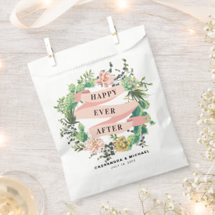 Sachets En Papier Fleur de Cactus du désert   Heureux toujours après
