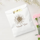Sachets En Papier Fleur de Merci de tournesol Floral Brown Mariage (Scellé)