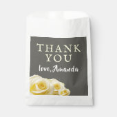 Sachets En Papier Fleur de rose jaune 80e anniversaire (Devant)