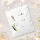 Sachets En Papier Fleur de tulipe rose (Coupé)