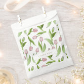 Sachets En Papier Fleur de tulipe rose moderne personnalisée (Coupé)