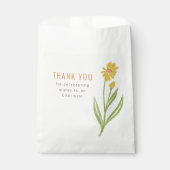 Sachets En Papier Fleur jaune avec Baby shower Bud (Devant)