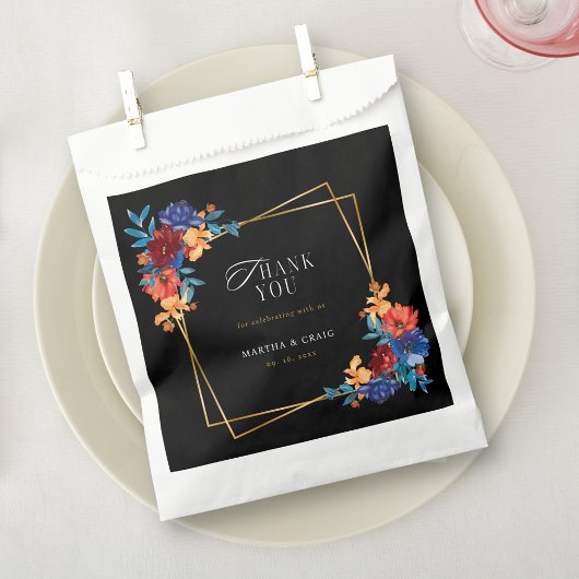 Sachets En Papier Fleur mexicaine moderne Mariage noir