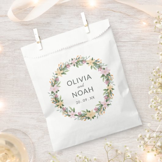 Sachets En Papier Fleur romantique  (Coupé)