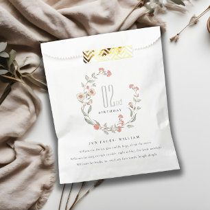 Sachets En Papier Fleur rose mignonne Fille Fille Anniversaire Faits