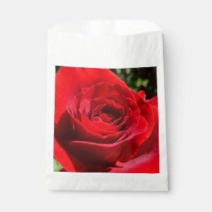 Sachets En Papier Fleur rose rouge vif Belle florale