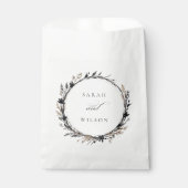 Sachets En Papier Fleur sauvage Boho Black Brown Automne Mariage (Devant)
