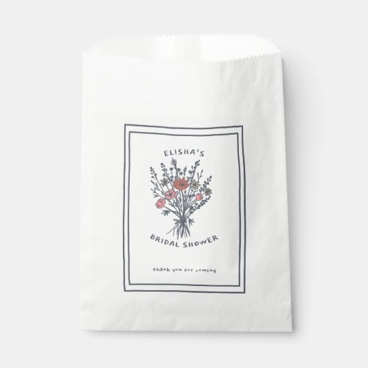 Sachets En Papier Fleur sauvage Bouquet Rustique Whimsical Fête des (Devant)