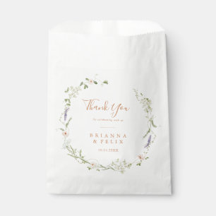 Sachets En Papier Fleur sauvage de jardin d'automne Mariage Merci