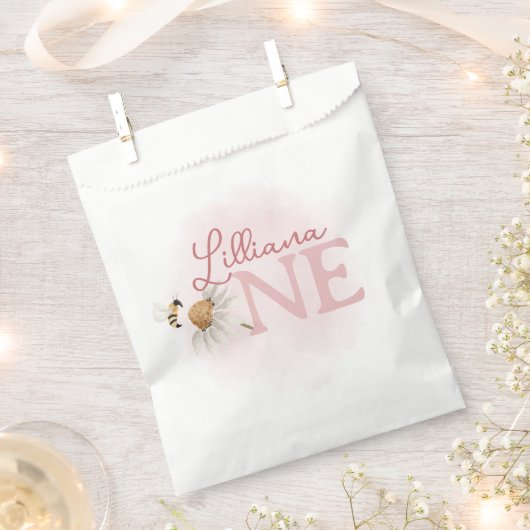 Sachets En Papier Fleur sauvage du printemps 1er anniversaire (Coupé)