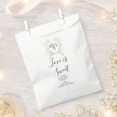 Sachets En Papier Fleur sauvage Dusky Monogram Crest Mariage (Coupé)