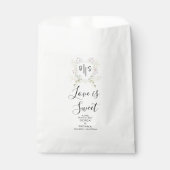 Sachets En Papier Fleur sauvage Dusky Monogram Crest Mariage (Devant)
