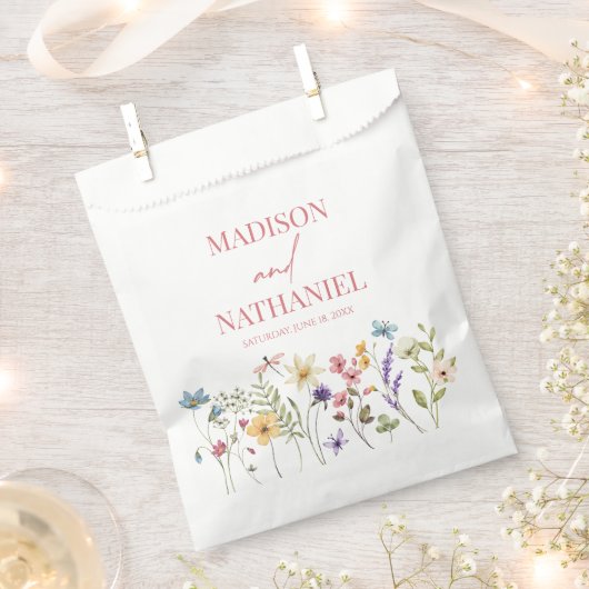 Sachets En Papier Fleur sauvage Fleur Fleur Flore Jardin Mariage (Coupé)