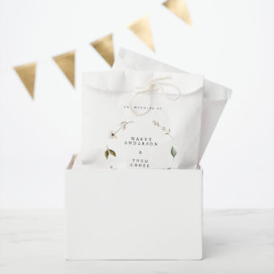 Sachets En Papier Fleur sauvage fleurie élégante décoration mariage