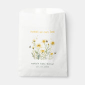 Sachets En Papier Fleur sauvage Jaune doux comme Baby shower neutre (Devant)