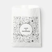 Sachets En Papier Fleur sauvage Monochrome moderne (Devant)