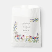 Sachets En Papier Fleur sauvage Pays Floral Merci Mariage (Devant)