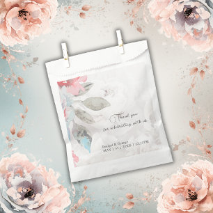 Sachets En Papier Fleur sauvage rose de pivoine florale mariage