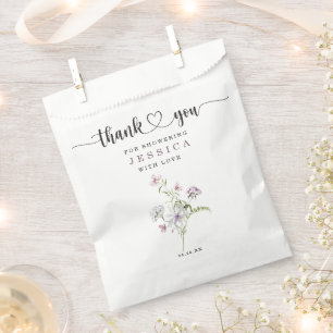 Sachets En Papier Fleur sauvage Rustique Fête des mariées Favoriser