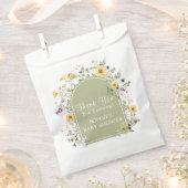 Sachets En Papier Fleur sauvage Sage Green Baby dans le Baby shower (Coupé)