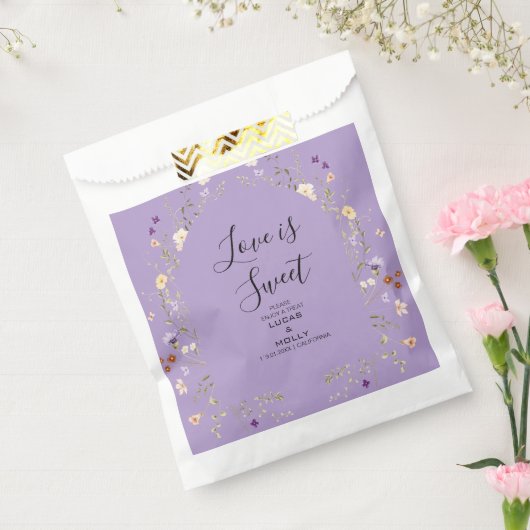 Sachets En Papier Fleur sauvage violet Mariage Floral été (Scellé)