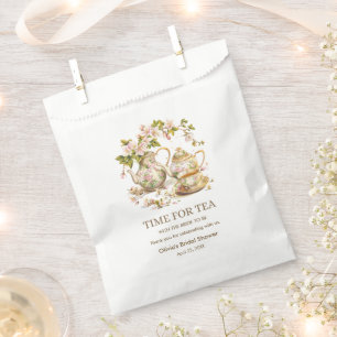Sachets En Papier Fleur Teapot Time pour Fête des mariées de thé
