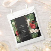 Sachets En Papier Fleur tropicale et mariage feuille couleur foncé (Coupé)