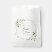 Sachets En Papier Fleurs blanches, Fleurs crème, Bohème, Mariage (Devant)